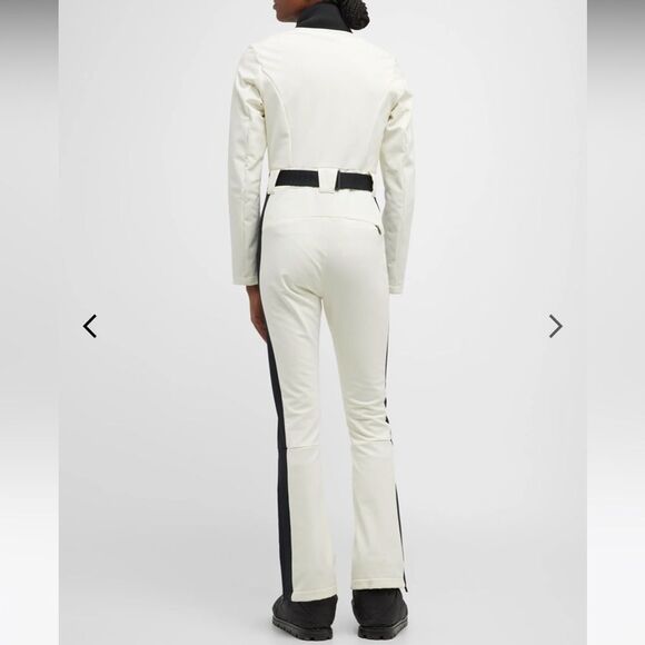 Perfect Moment Ryder Belted Ski Suit Jumpsuit White black size Medium NWT - Picture 2 of 12